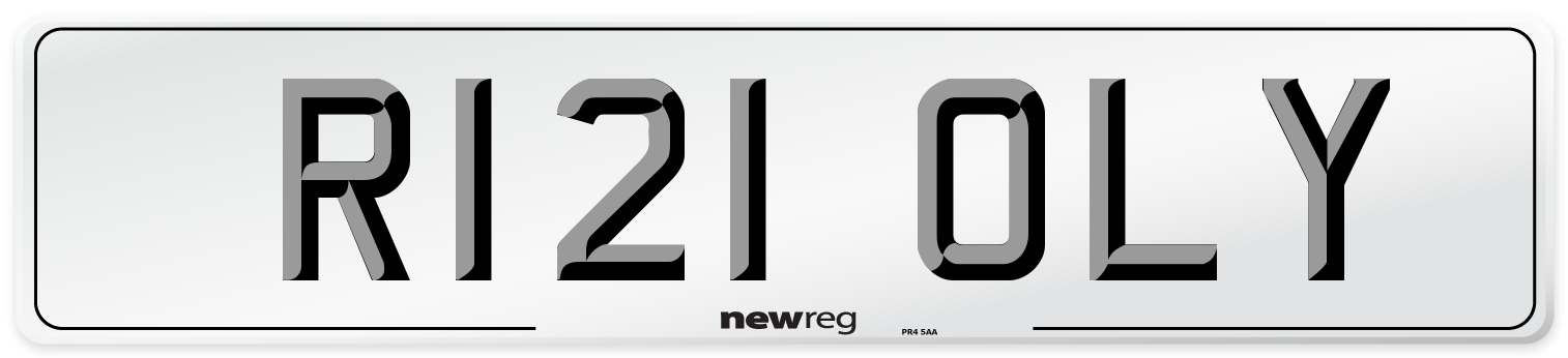 R121 OLY Number Plate from New Reg